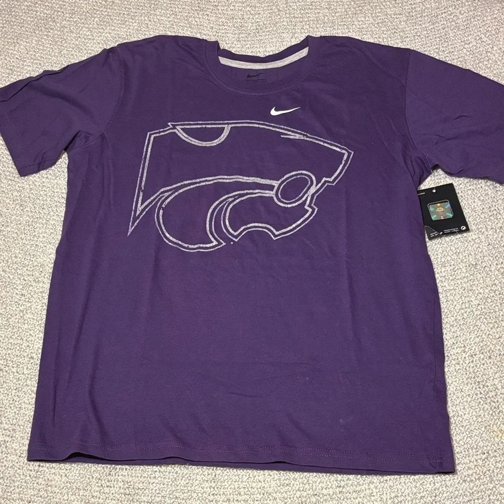 Nike KSU Kansas State University Wildcats Purple Short Sleeve Tee